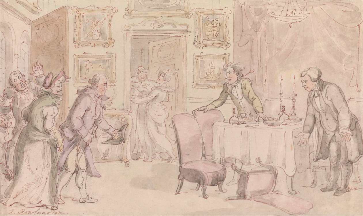 Præsten i Wakefield- Overraskelsen af Thomas Rowlandson