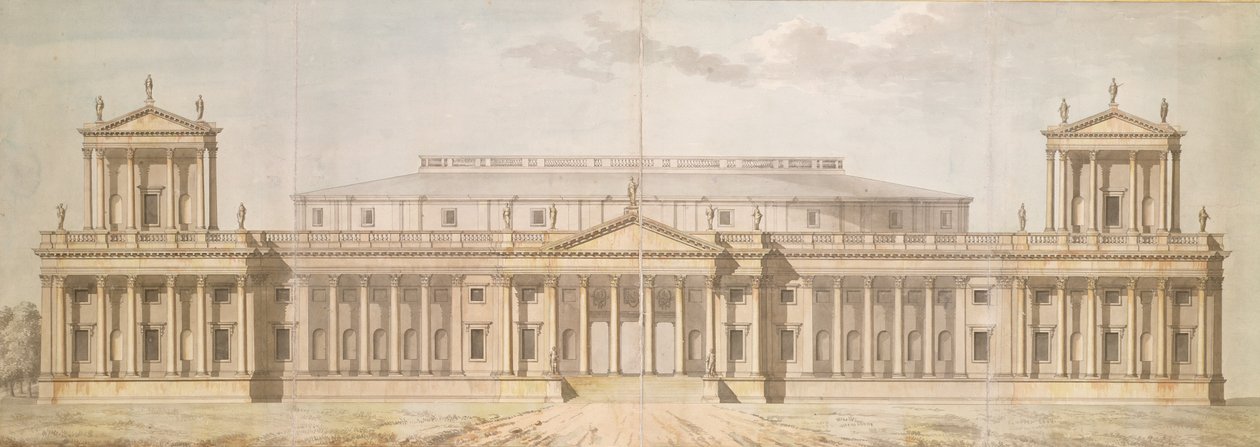 Sandby, Thomas (1721-98): Design til et nationalt mausoleum af Thomas Sandby