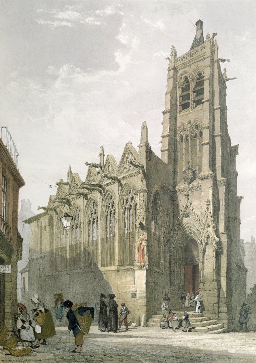 Ydersiden af kirken St. Severin, Paris af Thomas Shotter Boys