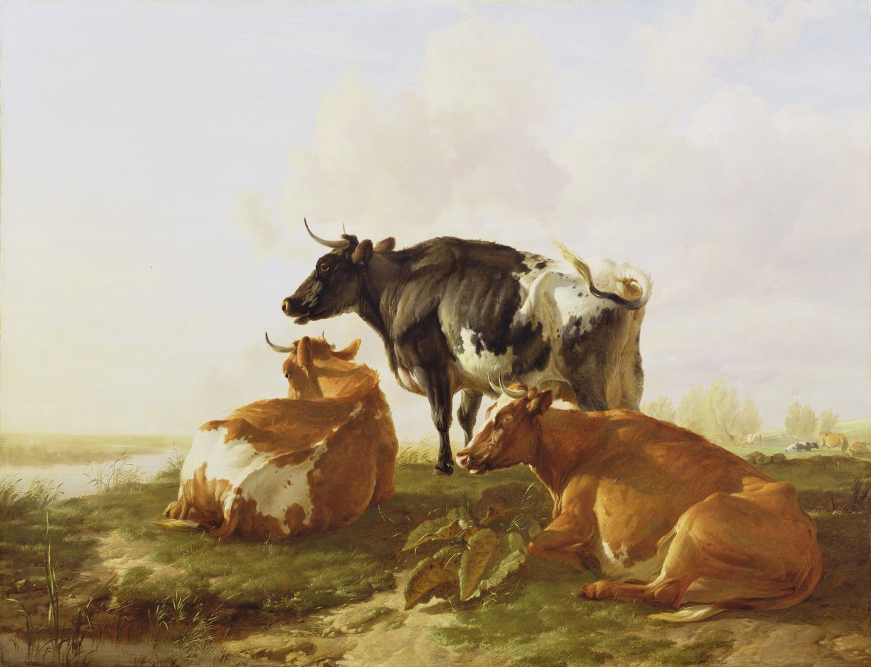 Kvæg i et flodlandskab af Thomas Sidney Cooper