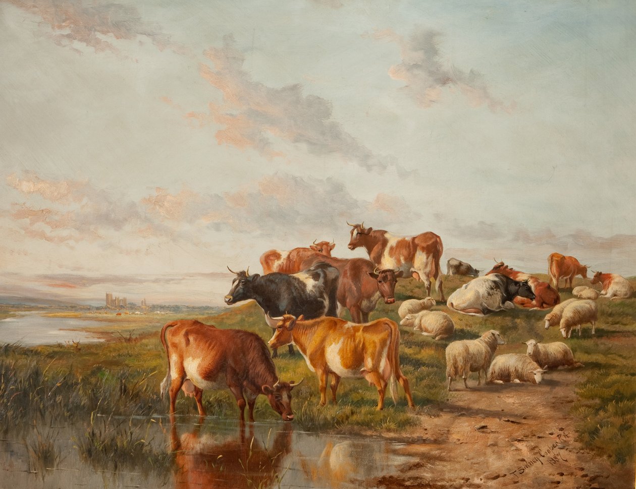 Vandingsstedet, 1887 af Thomas Sidney Cooper