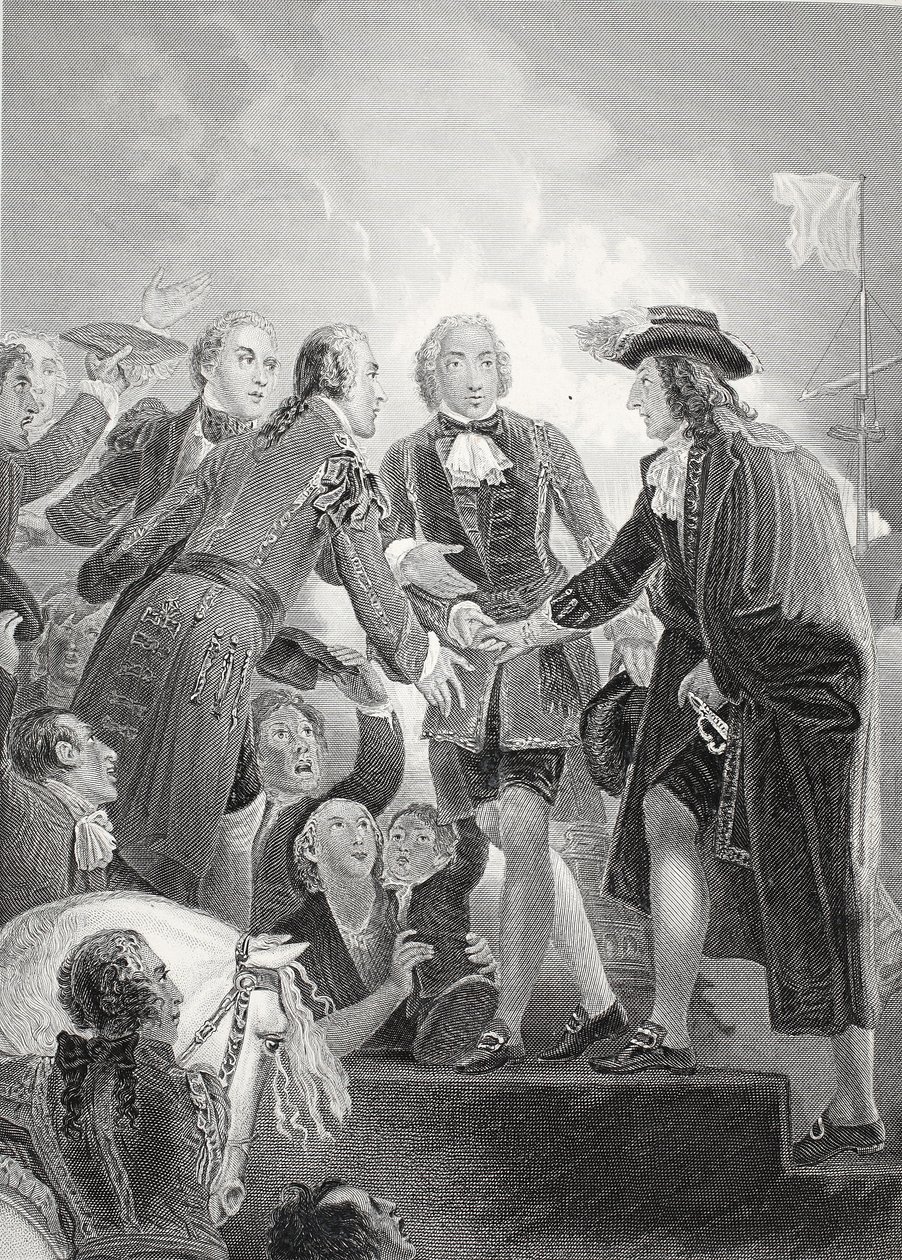 The Landing of William 3rd at Torbay, indgraveret af A.H. Payne af Thomas Stothard