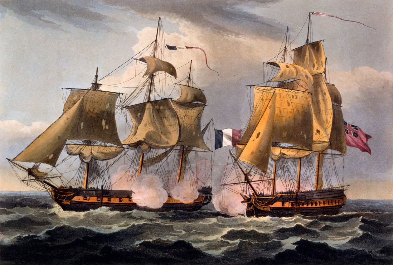 Capture of Castor, tryk lavet af Thomas Sutherland, fra 