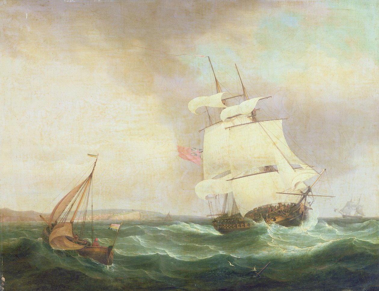 Storm vejr af Thomas Whitcombe