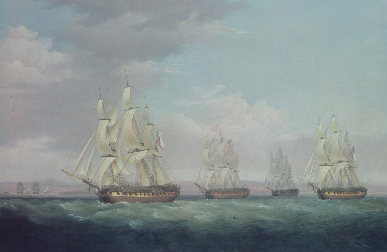 Indtagelsen af Santa Brigida, 1799 af Thomas Whitcombe