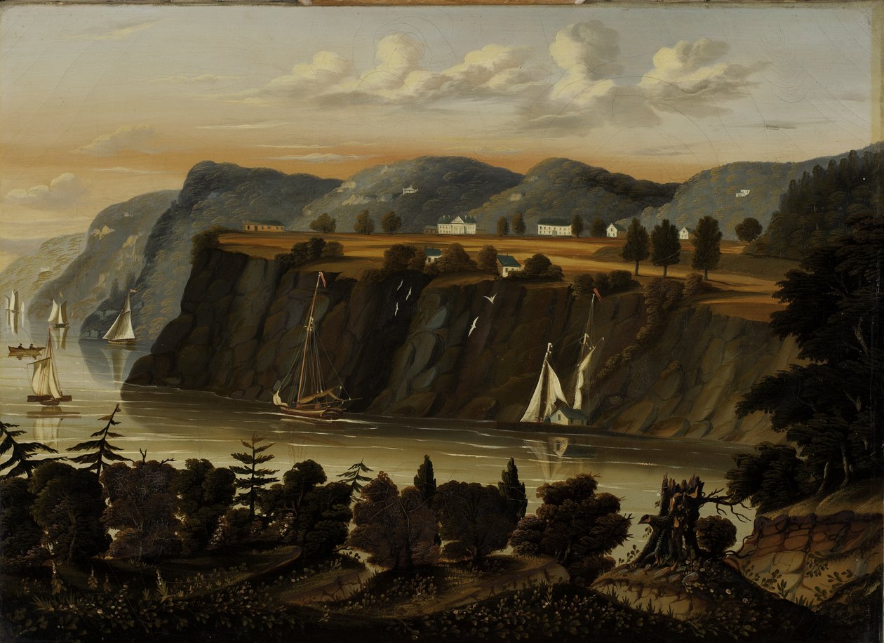 Udsigt over West Point, 1840-1860 af Thomas Chambers