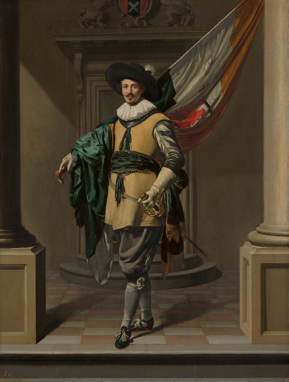 Portræt af Loef Vredericx (1590-1668) som standardbærer af Thomas de Keyser