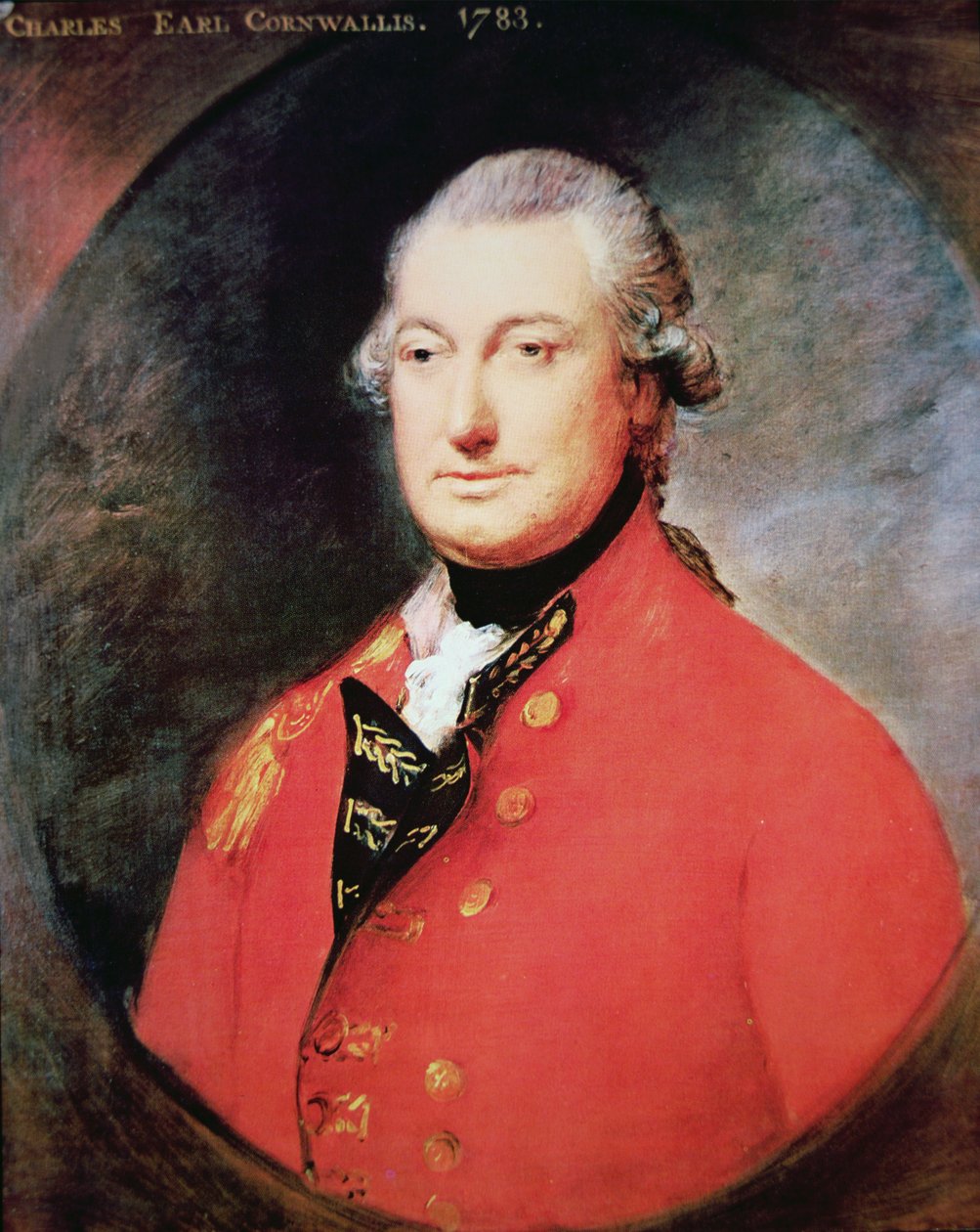Charles Cornwallis af Thomas (after) Gainsborough