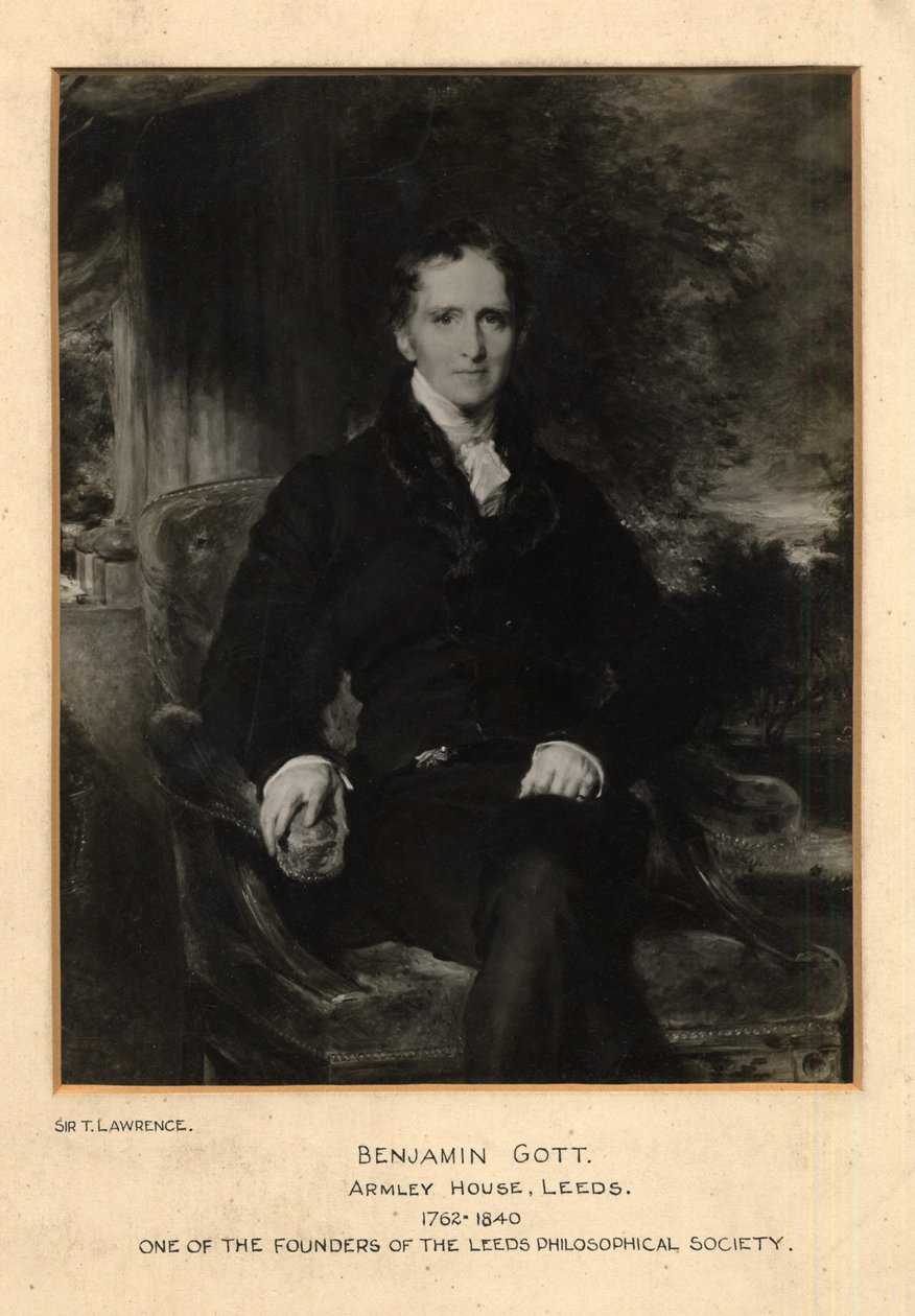 Portræt af Benjamin Gott af Thomas (after) Lawrence