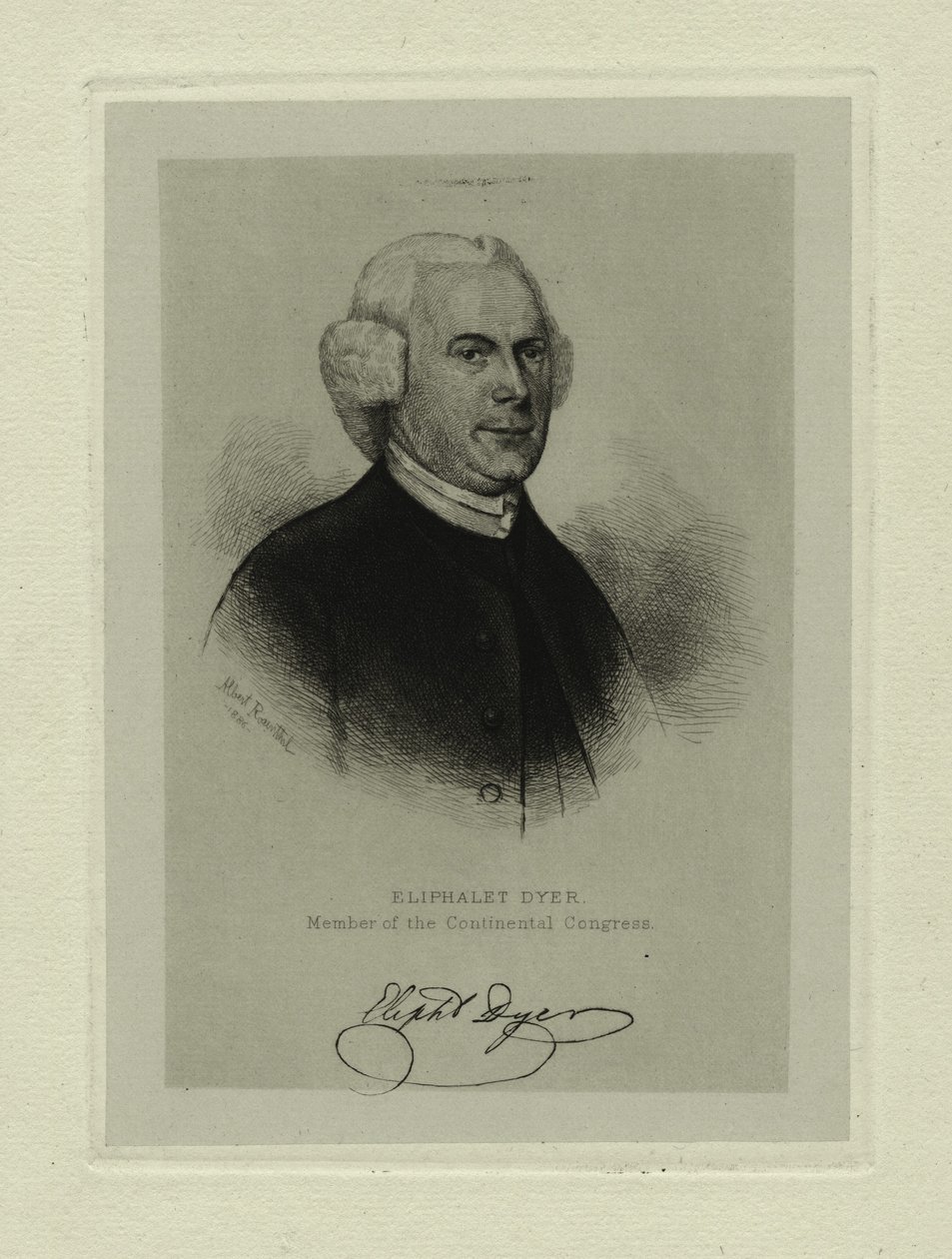 Eliphalet Dyer (ætsning) af Thomas Addis (after) Emmet