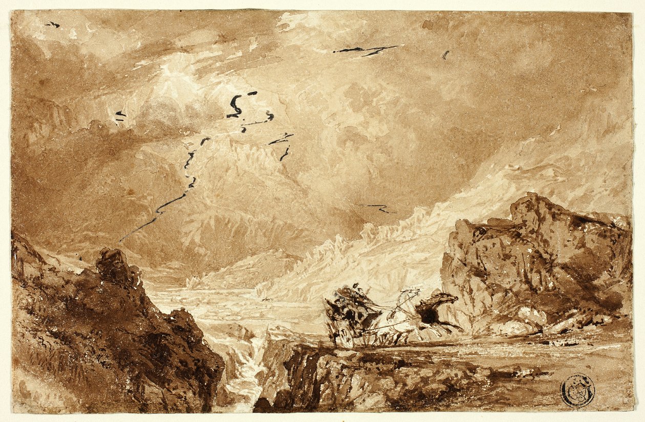 Fliden i Alperne af Thomas Allom