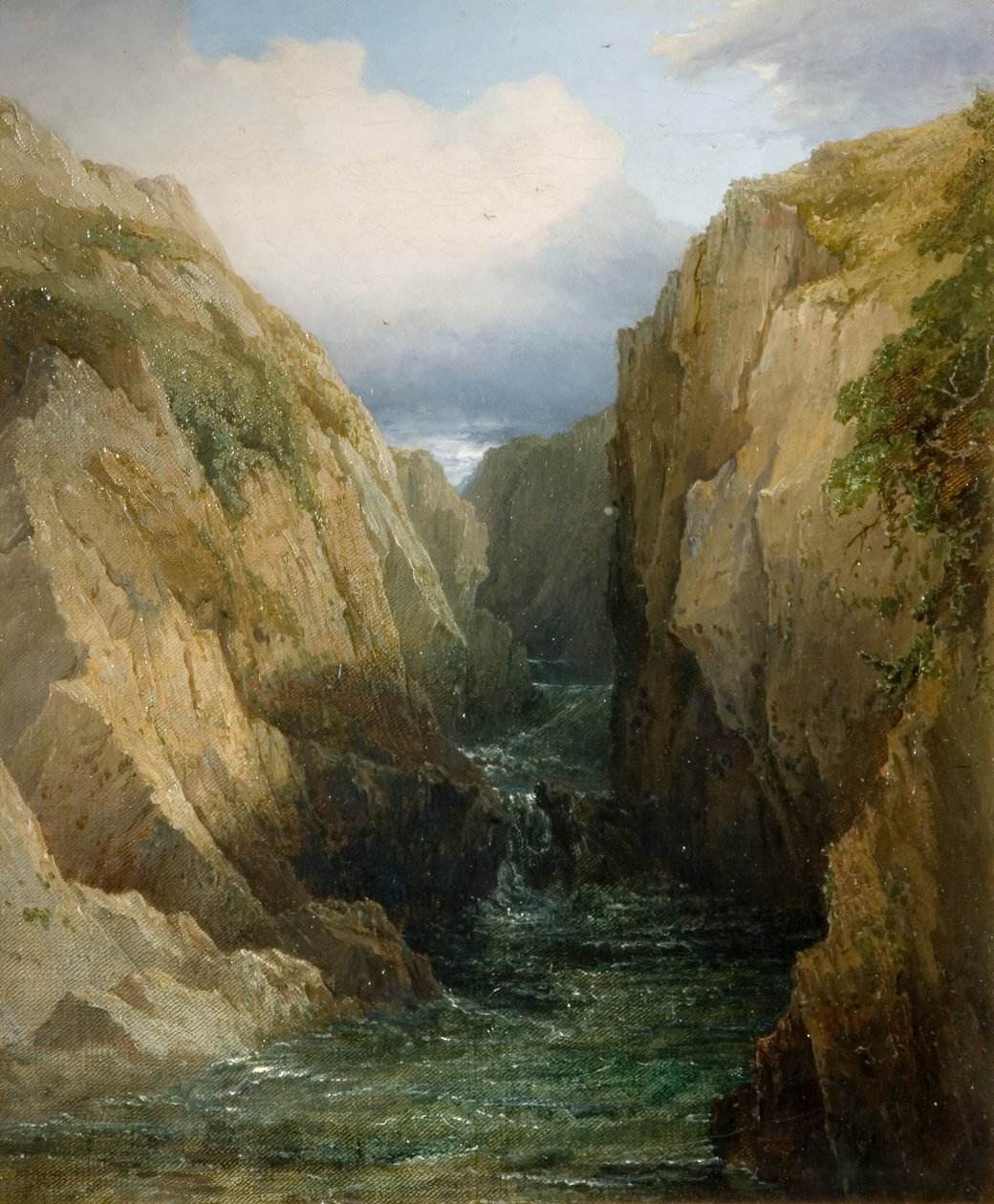 Gorge And River i Irland, 1860. af Thomas Baker