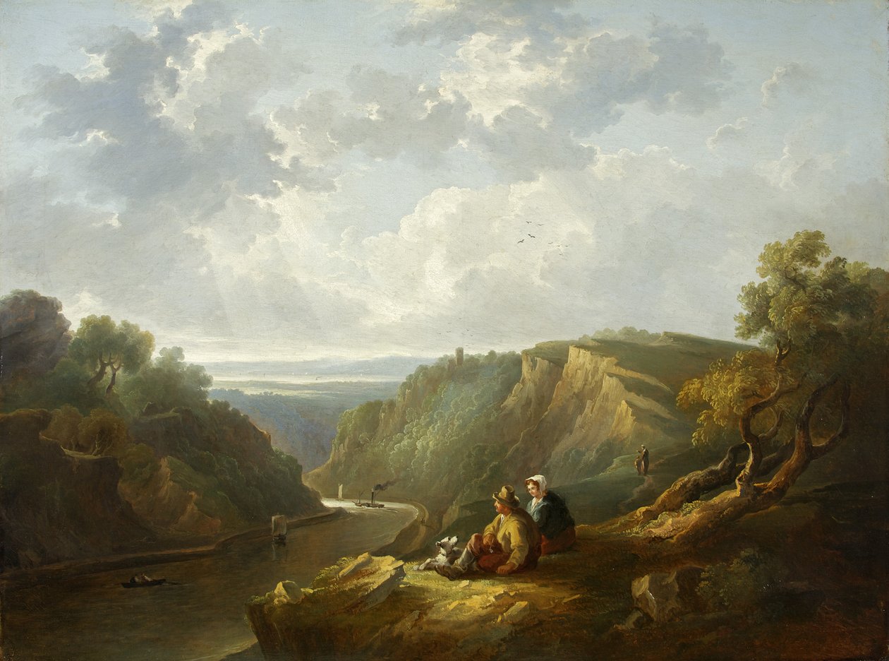 Avon Gorge (olie på lærred) af Thomas Barker