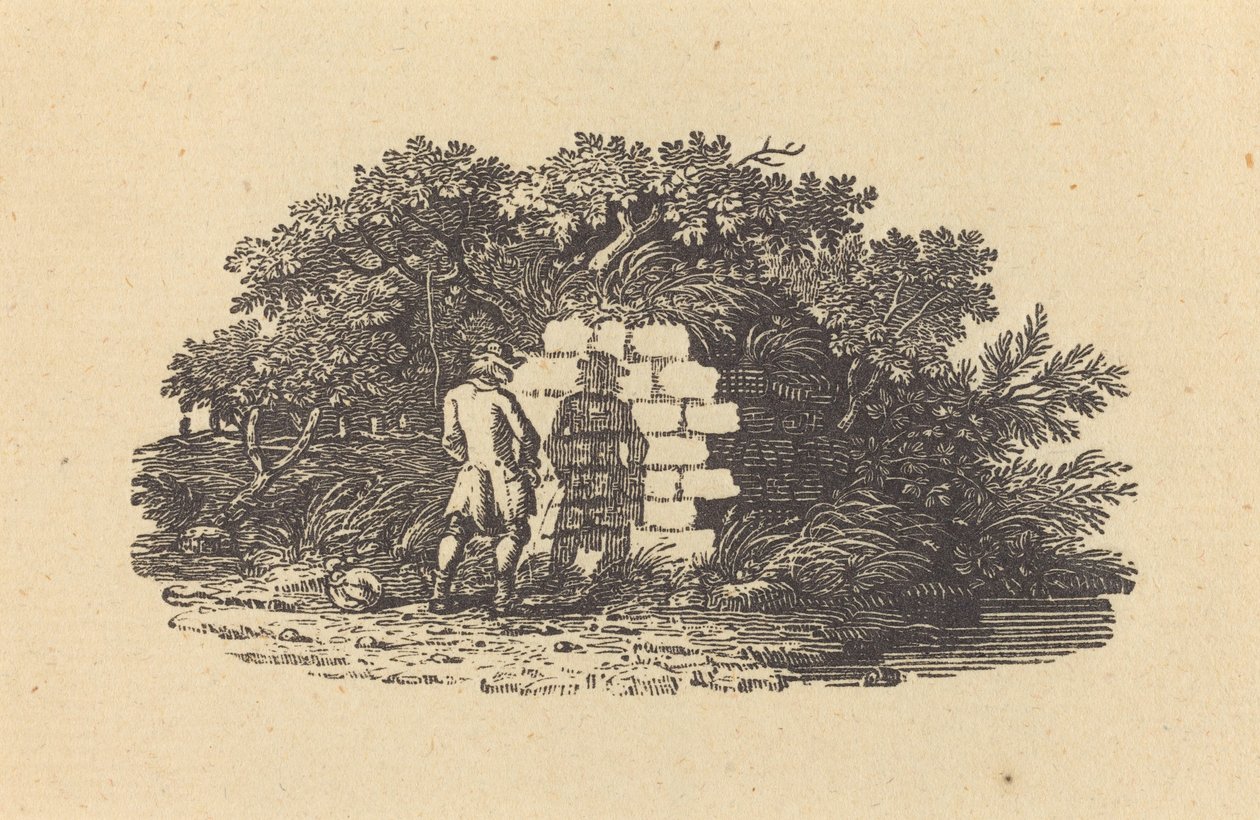 Mand pisser af Thomas Bewick