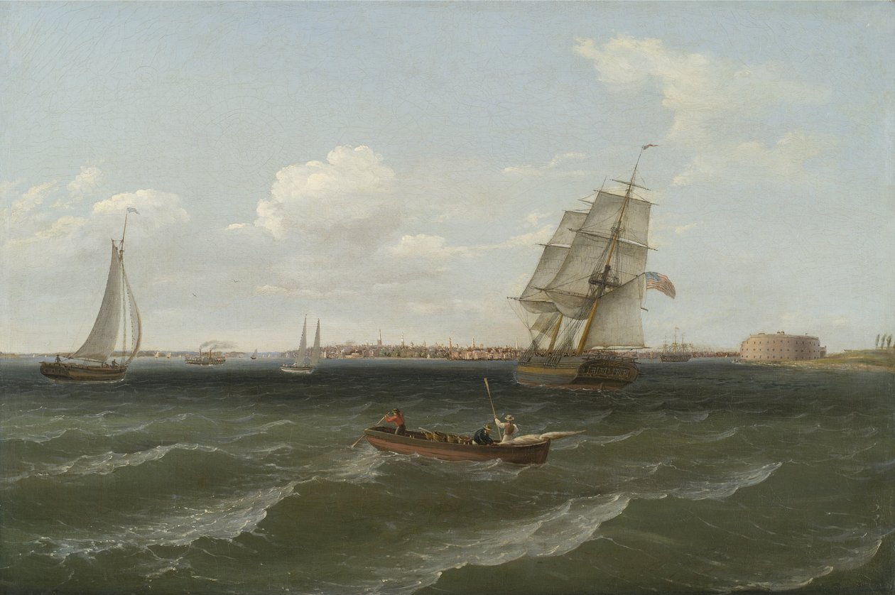 New Yorks havn, 1813 af Thomas Birch
