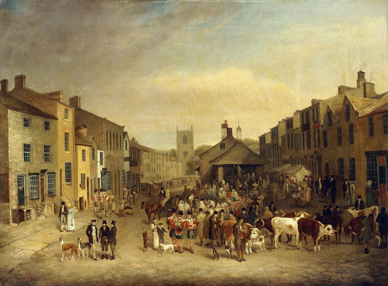 Skipton-messen i 1830 af Thomas Burras