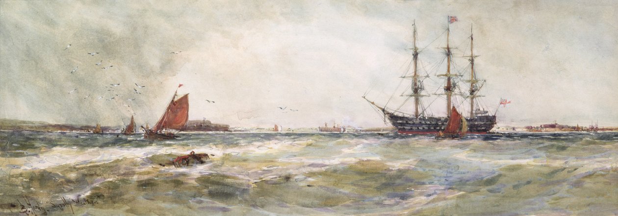 Squally Weather, Portsmouth af Thomas Bush Hardy