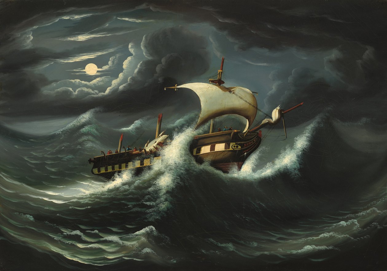 Stormkastet fregat af Thomas Chambers