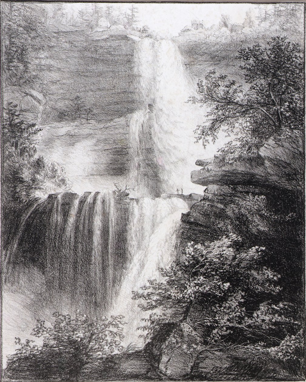 Vandfald ved Catskill af Thomas Cole