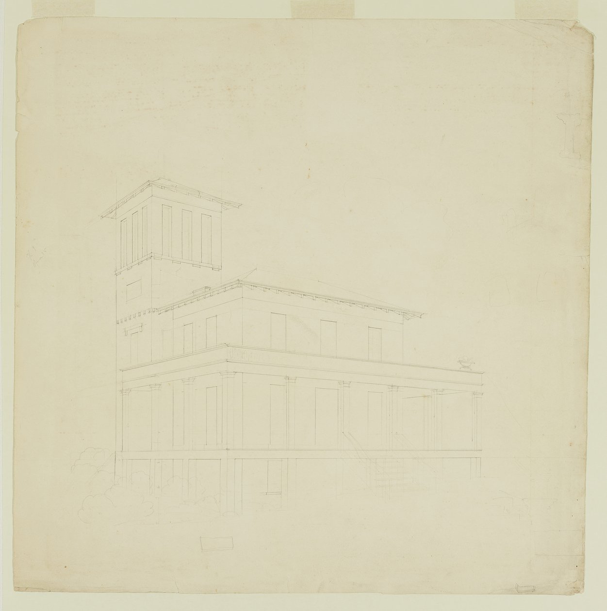 Foreslået villa ved Catskill af Thomas Cole