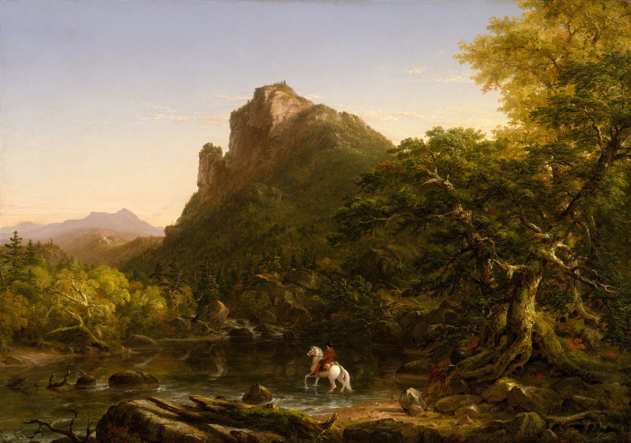 The Mountain Ford, 1846. af Thomas Cole