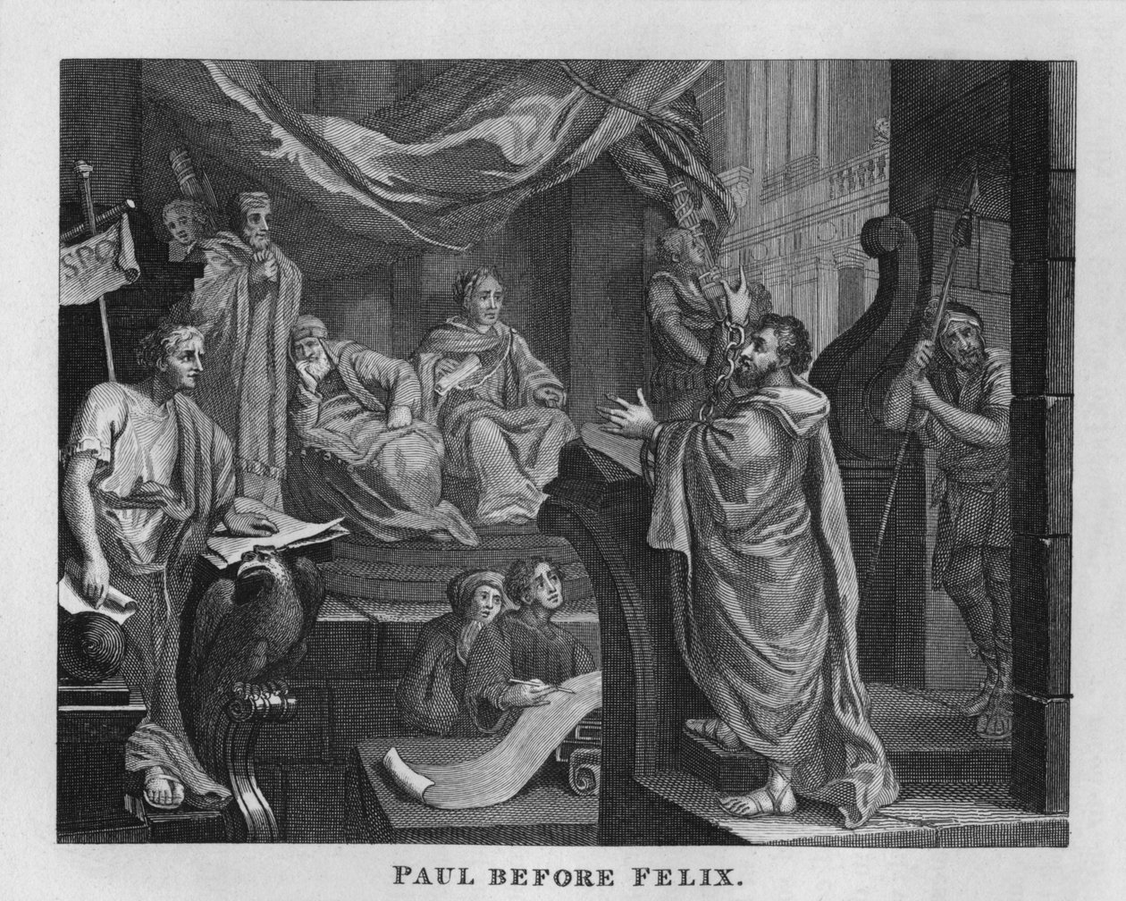 Paul Before Felix, 1807, 1827. af Thomas Cook