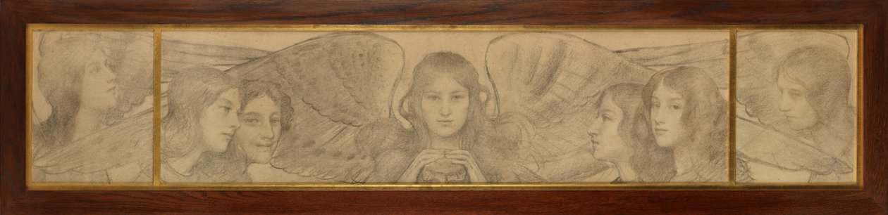 Triptych of Angelsdani af Thomas Cooper Gotch
