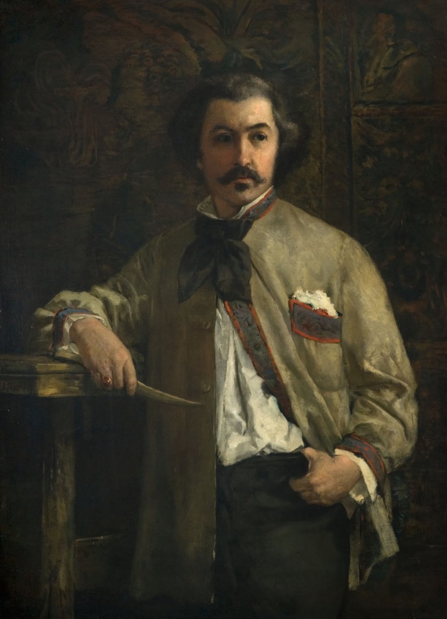 Portræt af Antoine Etex 1808-88, 1855. af Thomas Couture