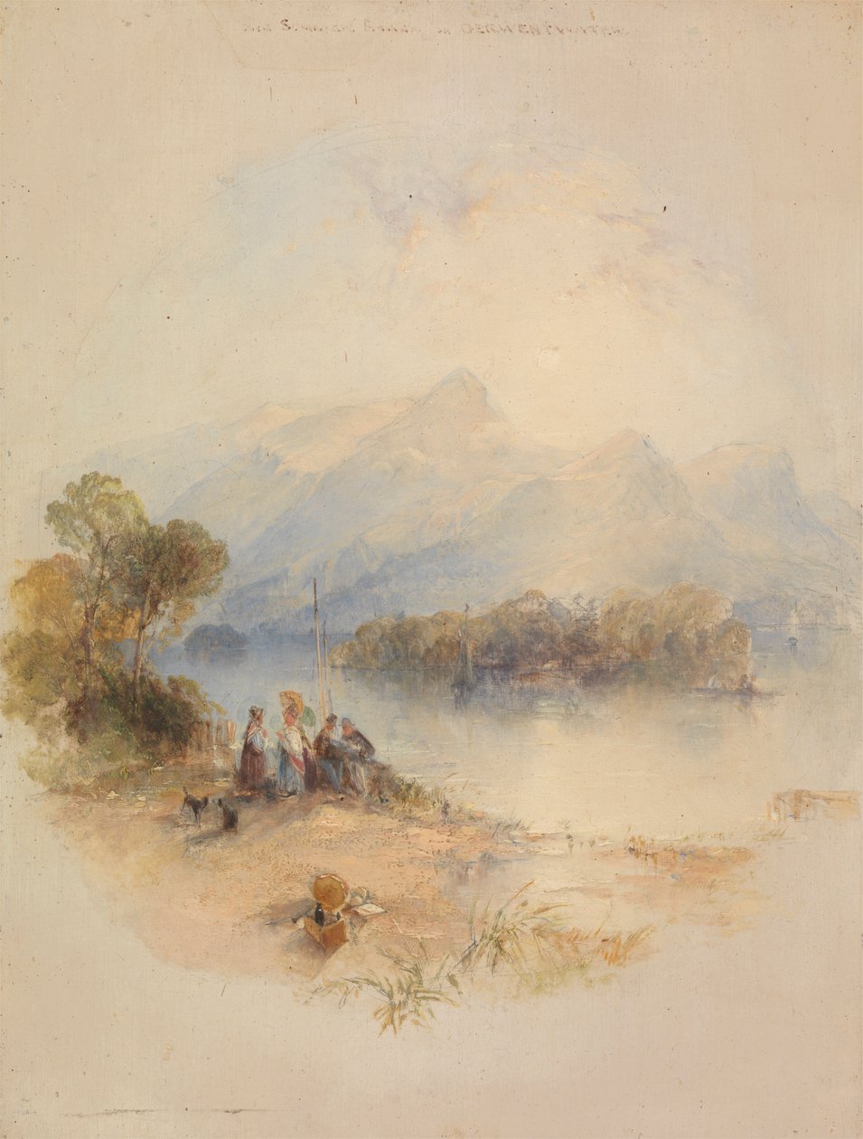 The Summer Bower, Derwent Water af Thomas Creswick