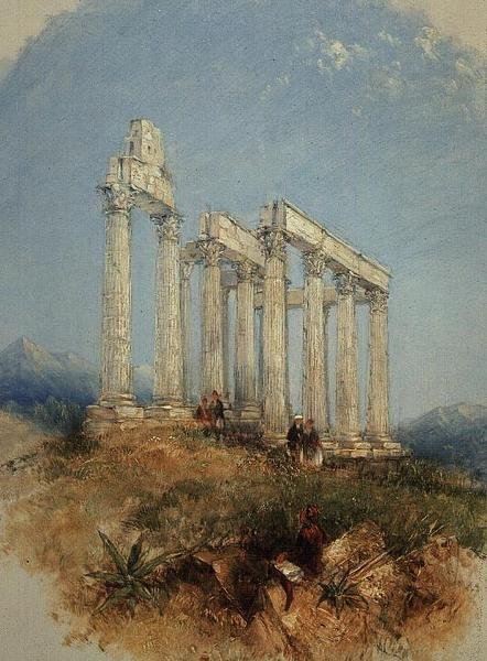 Jupiter Olympius-templet, Athen af Thomas Creswick