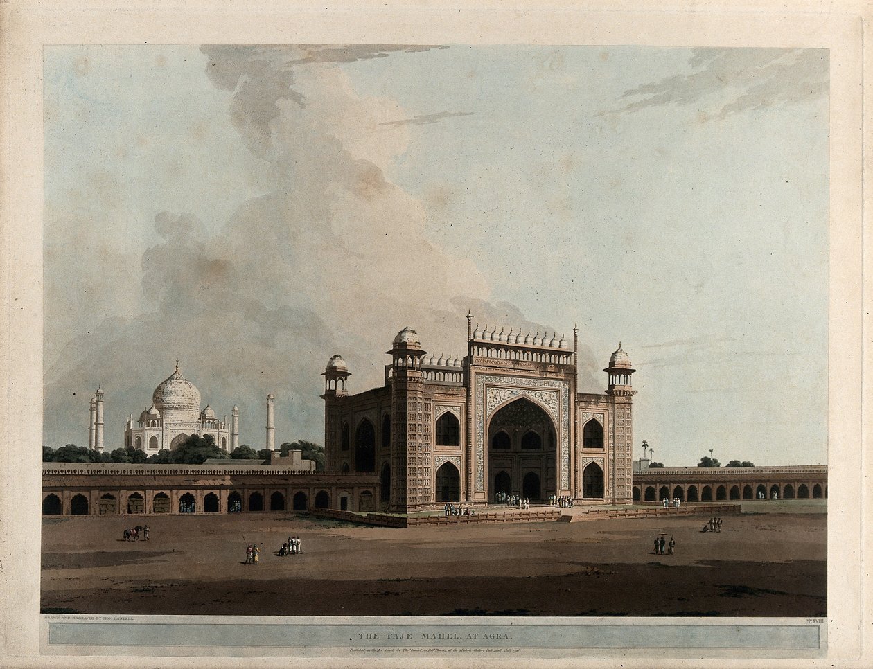 Taje Mahal i Agra af Thomas Daniell