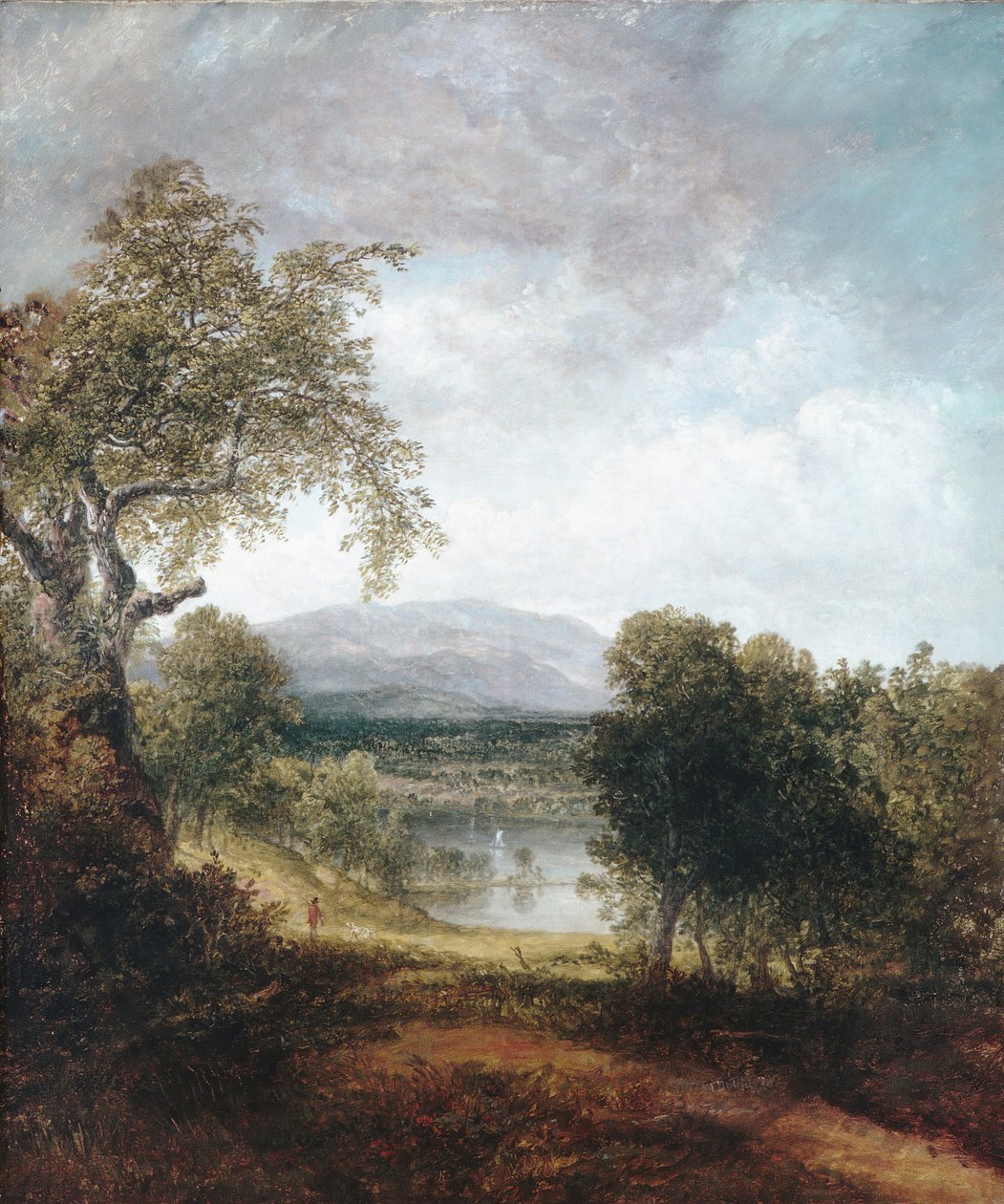 Et flodglimt, ca. 1843-50. af Thomas Doughty