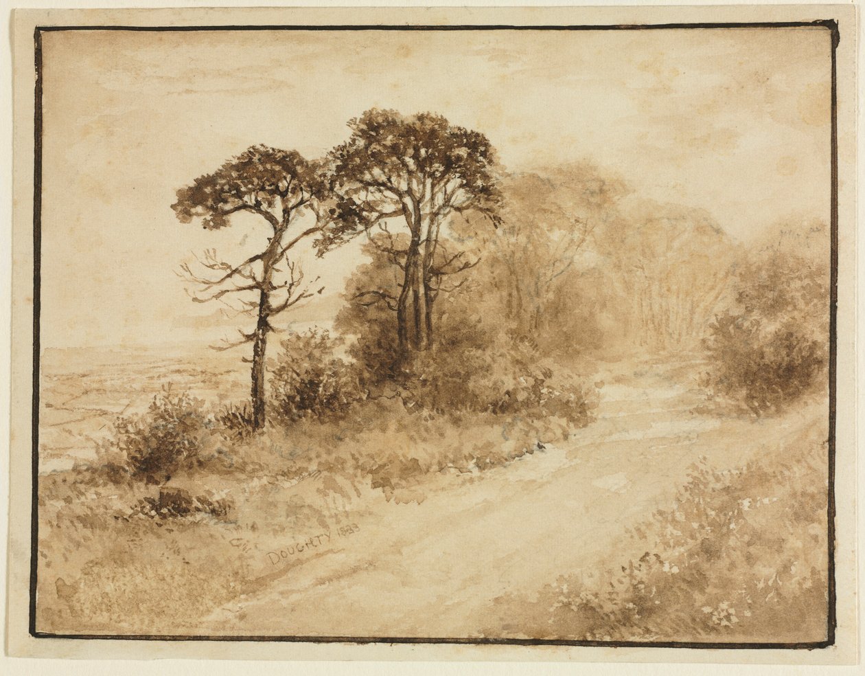 Landskab med snoede vej, 1833. af Thomas Doughty