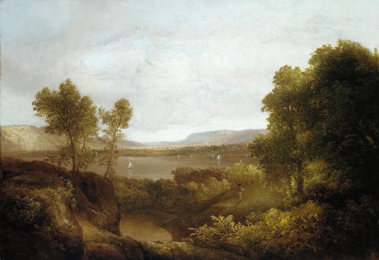 På Hudson, 1830-35. af Thomas Doughty