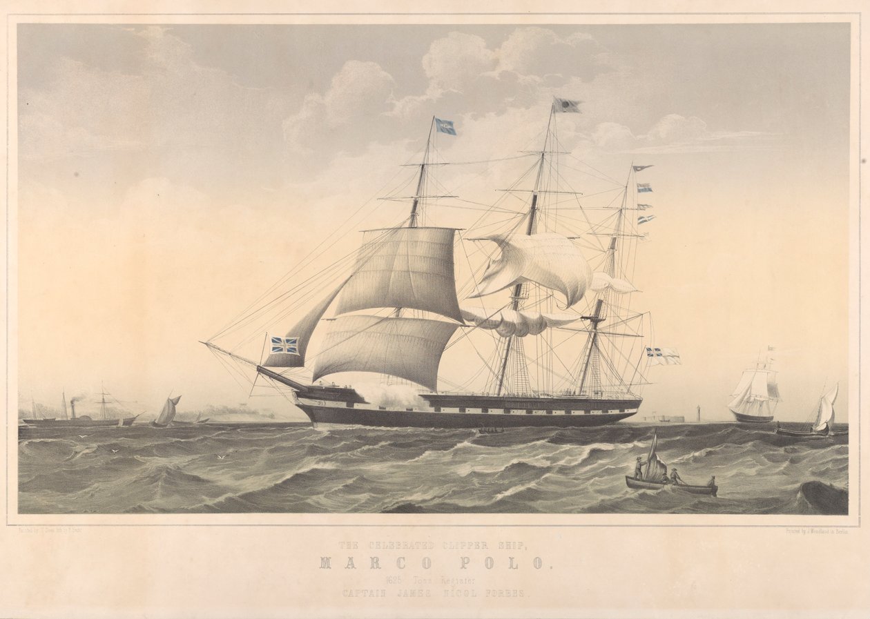 Det berømte Clipper-skib Marco Polo af Thomas Dove