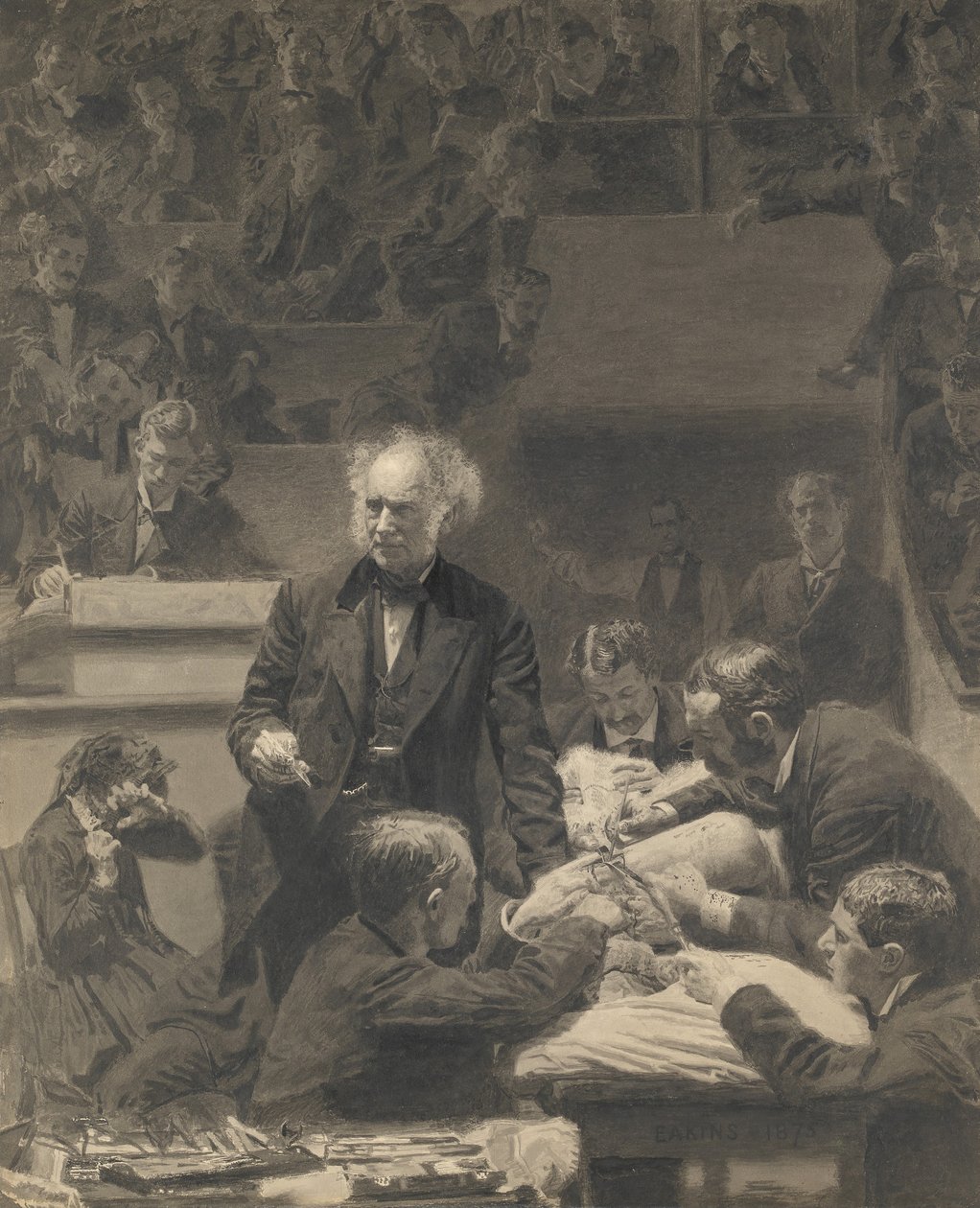 Gross Klinik, 1875-76. af Thomas Eakins