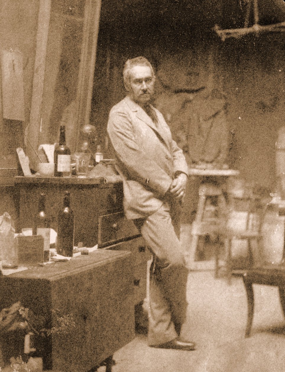Thomas eakins i sit studie, 1889 af Thomas Eakins