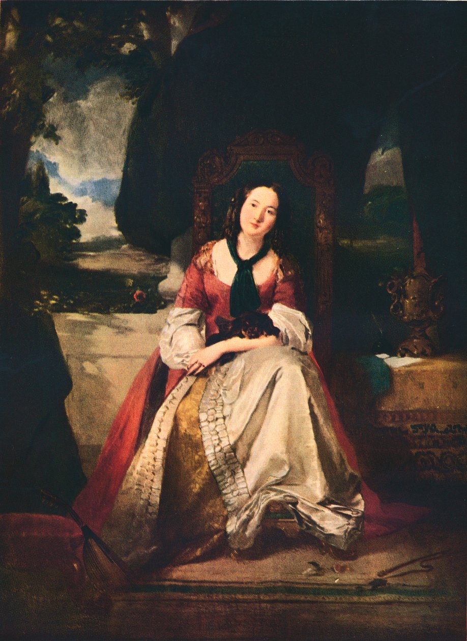A Lady in Fancy Dress, c1846-1900, 1937 af Thomas Faed
