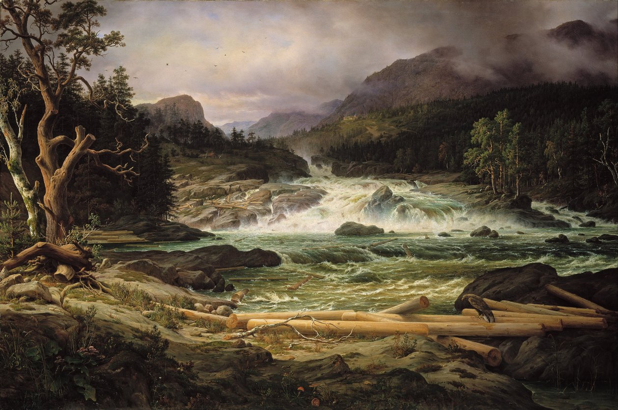 Labrofossen ved Kongsberg af Thomas Fearnley