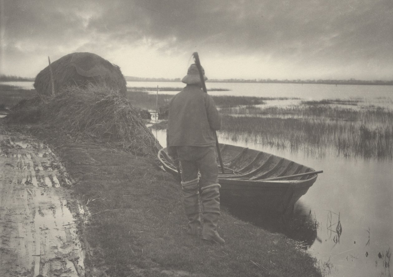 Marskmand på vej til at klippe Schoof-Stuff,1886 (foto) af Thomas Frederick Goodall