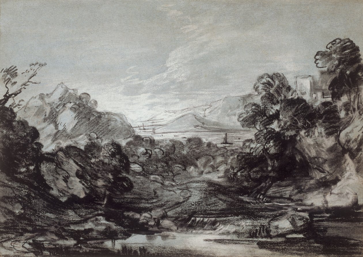 Kystudsigt af Thomas Gainsborough