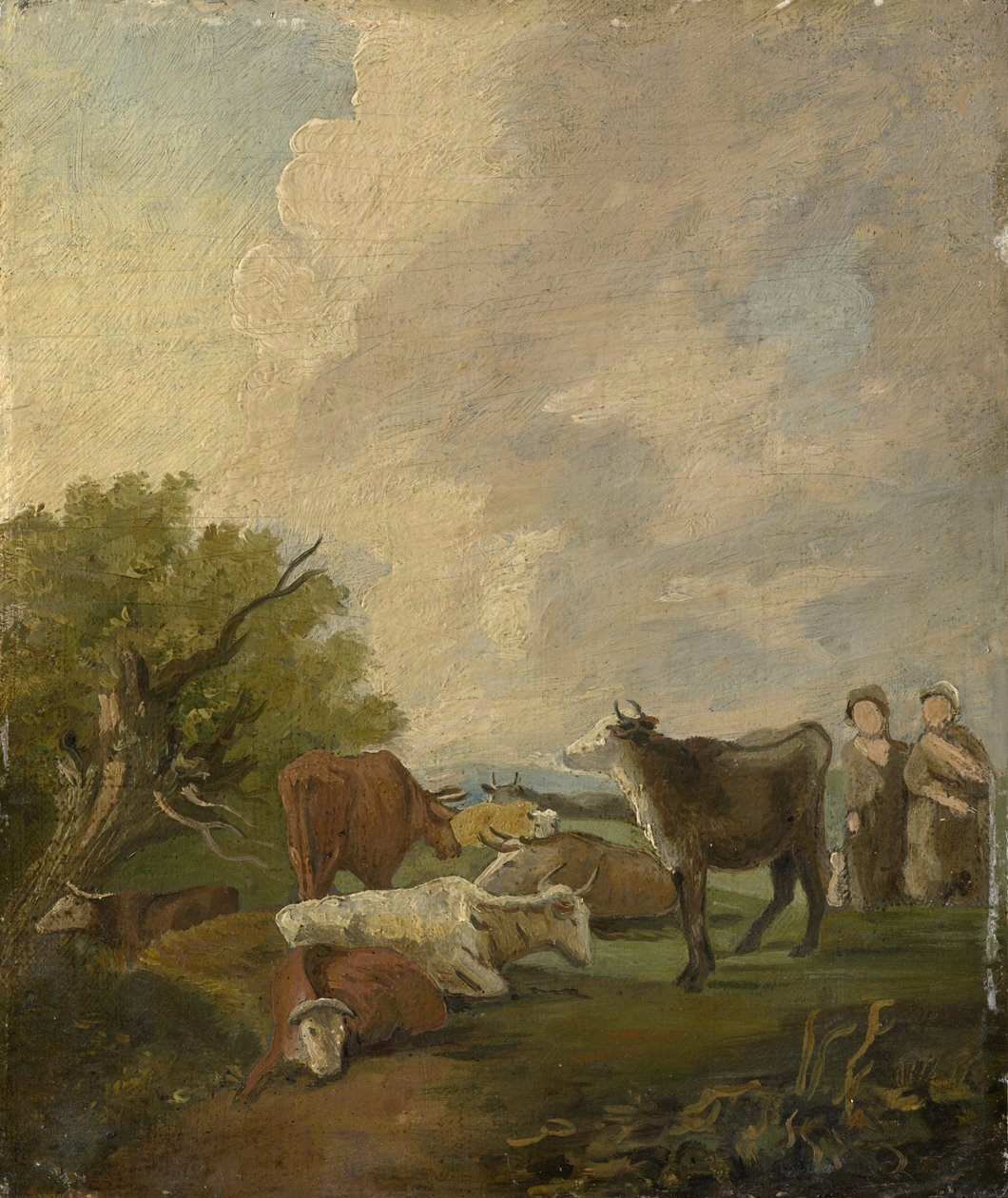 Figurer og kvæg i et landskab af Thomas Gainsborough