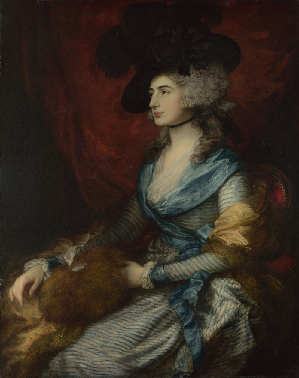 Portræt af Sarah Siddons, 1785 af Thomas Gainsborough