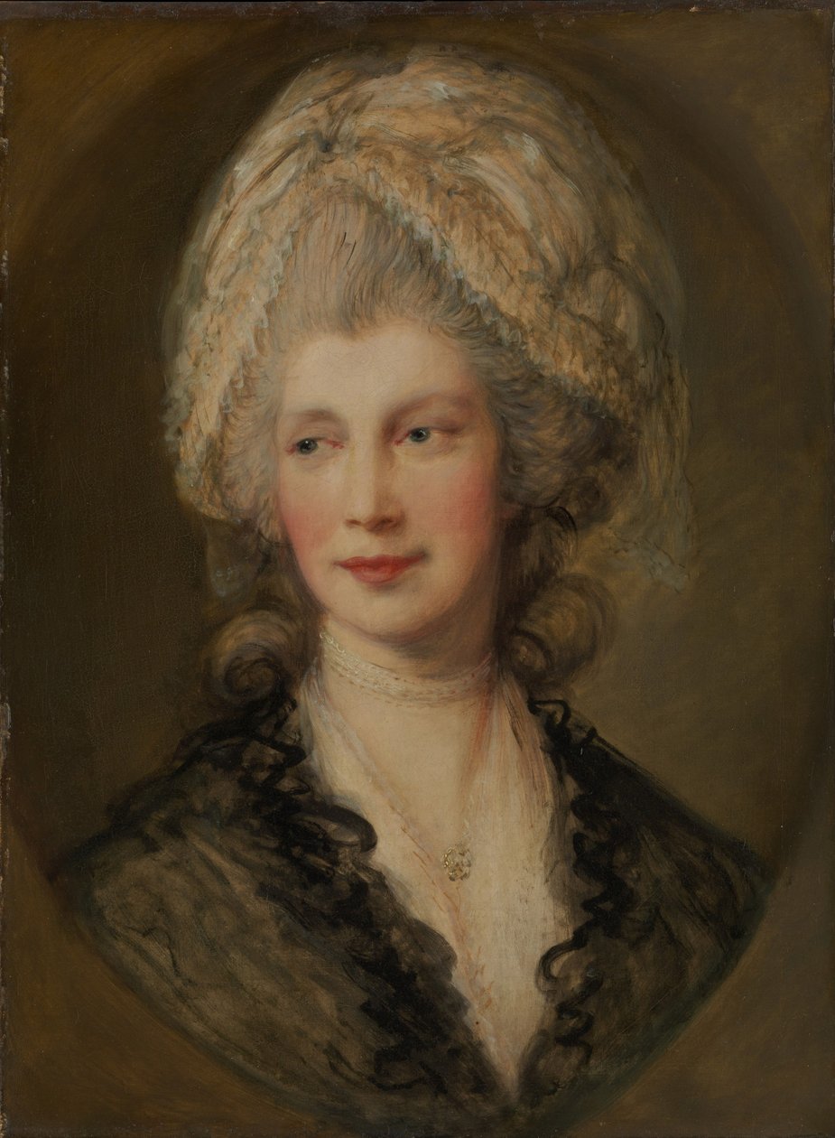 Dronning Charlotte, ca. 1782 (olie på lærred) af Thomas Gainsborough