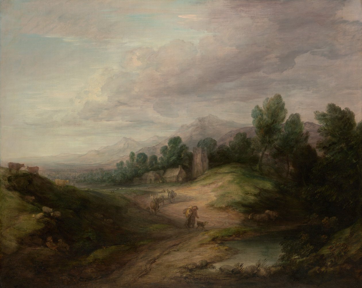 Skovklædt højlandskab, sandsynligvis 1783. af Thomas Gainsborough