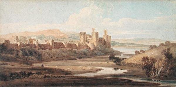 Conwy Castle af Thomas Girtin
