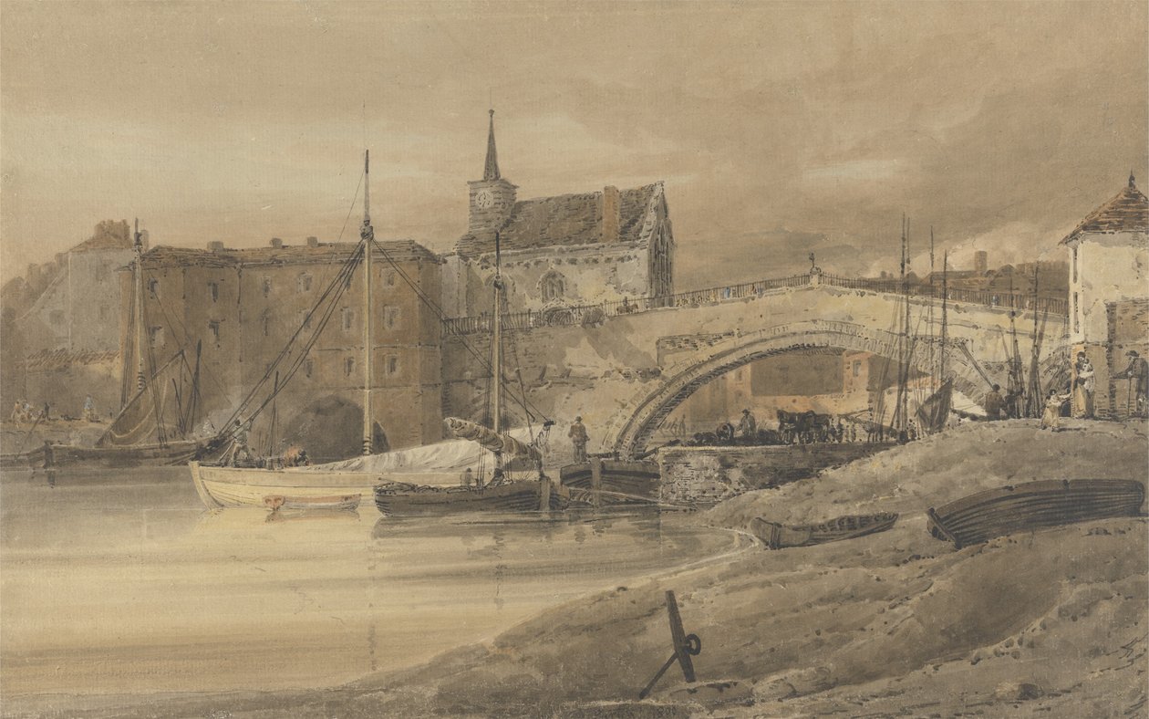 Ouse Bridge, York af Thomas Girtin