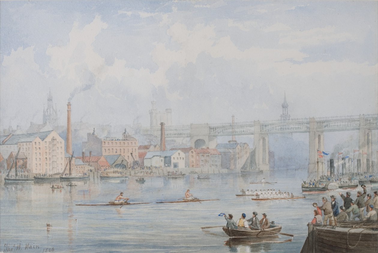 The Great International Sculling Match (kropsfarve) af Thomas H. Hair