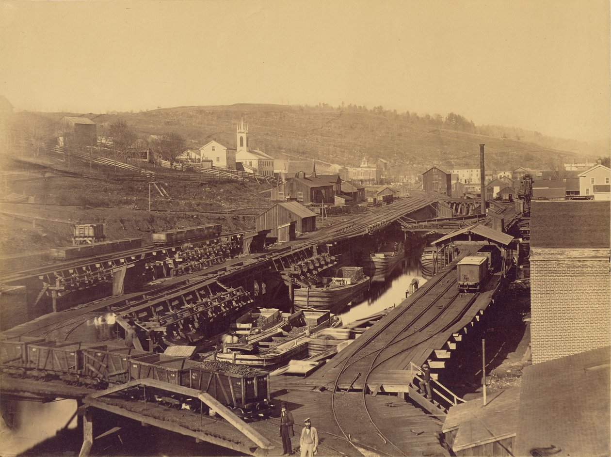 The Docks, Honesdale af Thomas H. Johnson