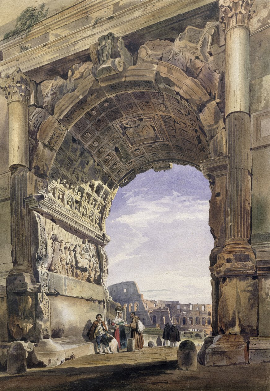 Titusbuen, Rom, 1842 af Thomas Hartley Cromek